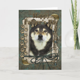 Carte Fathers Day - Stone Paws - Shiba Inus - Yasha