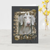 Carte Fathers Day - Stone Paws - Weimeraner (Fleur jaune)