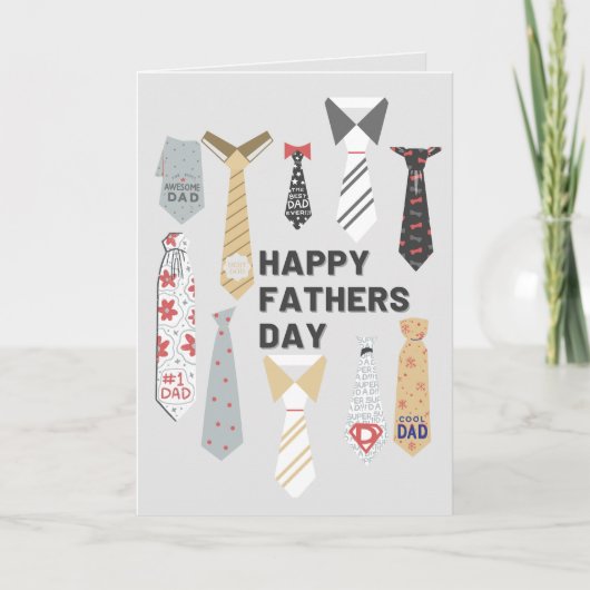 Carte Father's Day with Scattered Ties (Devant)