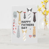 Carte Father's Day with Scattered Ties (Fleur jaune)