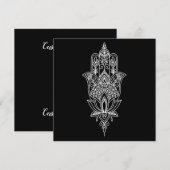 Carte Fatima Main plate main avec texte personnalisé (Devant / Derrière)