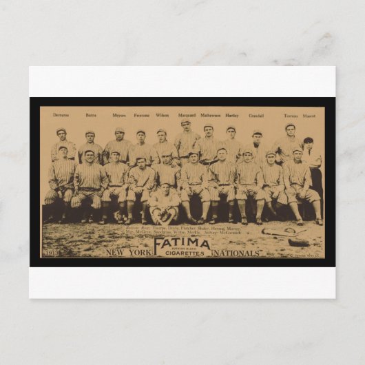 Carte Fatima Tabac 1913 New York Giants Imprimer (Devant)