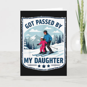 Carte Fauchée par ma fille Drôle de ski _21