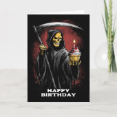 Carte Faucheuse avec faux d'anniversaire (Devant)