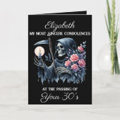 Carte Faucheuse drôle Mort à ma jeunesse 40e anniversair (Devant)