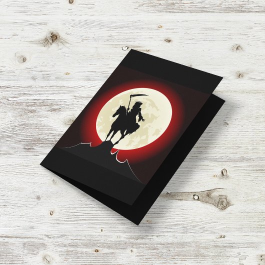 Carte Faucheuse Lune de sang Gothique