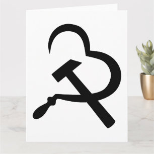 Carte Faucille Et Marteau, Coeur, Amour, Communisme