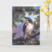 Carte Faucon coupé la queue par rouge (Fleur jaune)