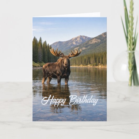 Carte Faune Rivière Moose Mountain Anniversaire (Devant)