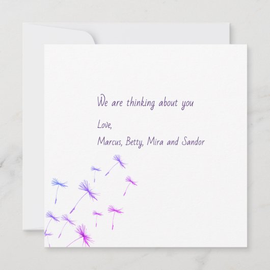 Carte Fausse couche | mort-né | porté un instant | (Dos)