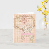 Carte Fauteuil Rose French Brocante Royale de la Reine (Fleur jaune)