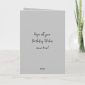 Carte Faux bois rustique 16ème photo gris anniversaire (Dos)