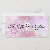 Carte faux certificat cadeau d'effet perarlescent (Devant)