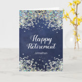 Carte Faux Confetti de Retraite Félicitations (Fleur jaune)