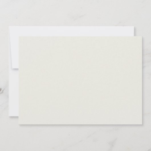 Carte Faux Embossés Écru Formel Mariage Repas RSVP (Dos)