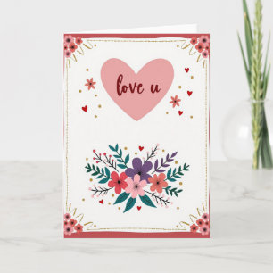 Carte Faux Foil Love U