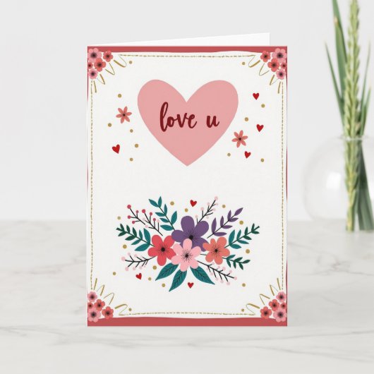 Carte Faux Foil Love U (Devant)