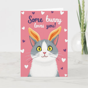 Carte Faux Fourrure Lapin T'amour