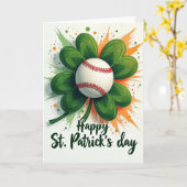 Carte Faux Gold Baseball Luck Card (Fleur jaune)