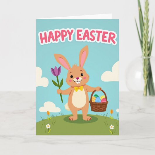 Carte Faux Gold Bunny Springtime Card (Devant)