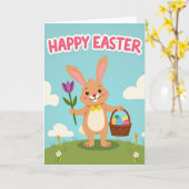 Carte Faux Gold Bunny Springtime Card (Fleur jaune)