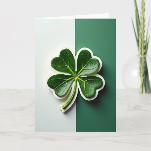 Carte Faux Gold Clover Good Luck Card (Devant)
