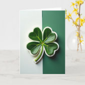 Carte Faux Gold Clover Good Luck Card (Fleur jaune)