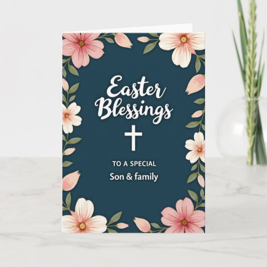 Carte Faux Gold Easter Blessings Card (Devant)
