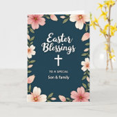 Carte Faux Gold Easter Blessings Card (Fleur jaune)