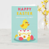 Carte Faux Gold First Easter Card (Fleur jaune)