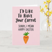 Carte Faux Gold Happy Easter Carrot Card (Fleur jaune)