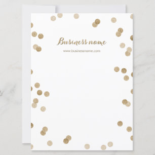 Carte Faux Gold Parties scintillant Dots Arrière - plans