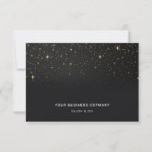 Carte Faux Gold Sparkings sur certificat cadeau noir (Devant)