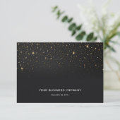 Carte Faux Gold Sparkings sur certificat cadeau noir (Debout devant)