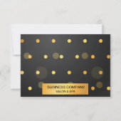 Carte Faux Gold Sparkings sur certificat cadeau noir (Devant)