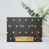 Carte Faux Gold Sparkings sur certificat cadeau noir (Debout devant)