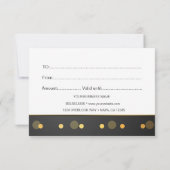Carte Faux Gold Sparkings sur certificat cadeau noir (Dos)