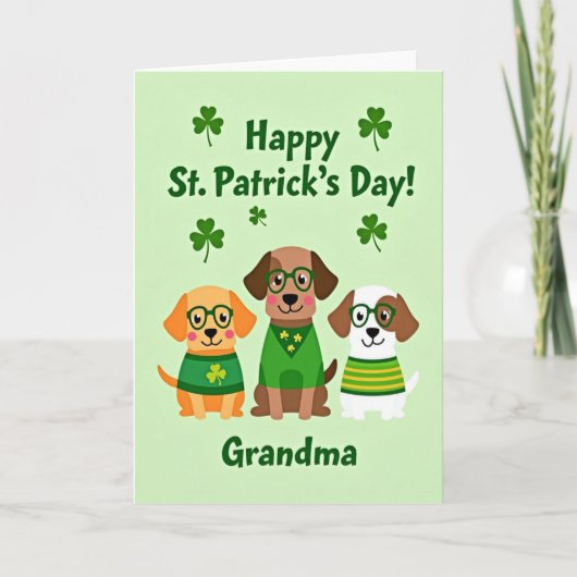 Carte Faux Gold St Patricks Day Grandma Card (Devant)