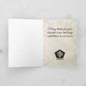 Carte Faux gold universal employee anniversary (Intérieur)