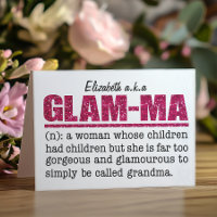 Faux Hot Pink Parties scintillant Glam-Ma