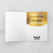 Carte Faux or 15 ans anniversaire de jalon de l'employé (Intérieur)