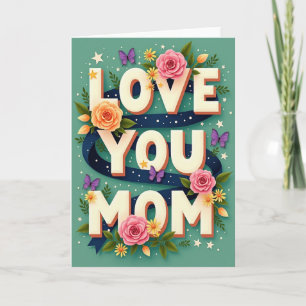 Carte Faux Or Amour Toi Maman