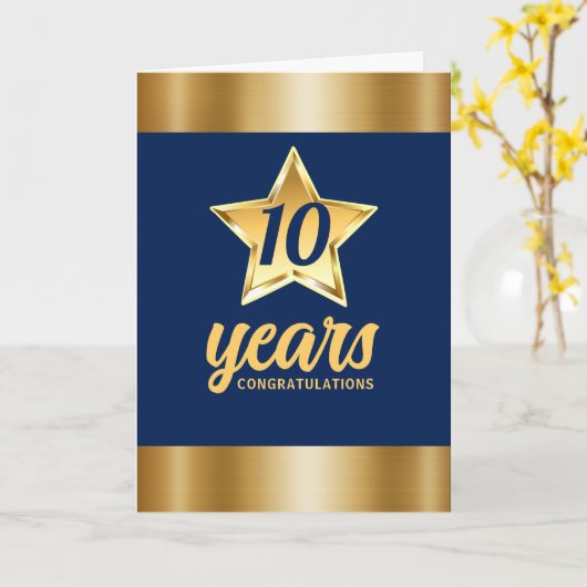 Carte Faux or étoile universelle de l'employé (Fleur jaune)