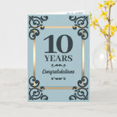 Carte Faux or fleurissent chaque année anniversaire d'em (Fleur jaune)