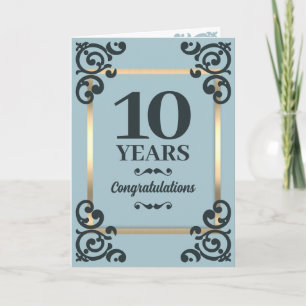 Carte Faux or fleurissent chaque année anniversaire d'em