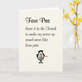 Carte Faux Pas, Un Poème D'Excuses Drôle (Fleur jaune)