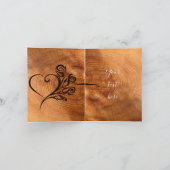 Carte Faux Wood personnalisé 5e anniversaire Mariage (Intérieur)