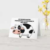 CARTE FAV *DOCTEUR* À L'ANNIVERSAIRE QUELQUE CHOSE À MOO (Fleur jaune)