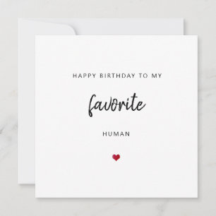 Carte Favori humain mignon coeur heureux anniversaire