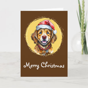 Carte Favoris de Noël animal amusant - Chien 1